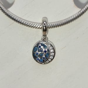 Sterling Silver Dangle Inclusion Charm - European Charm Bracelet Compatible